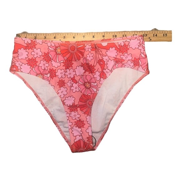 Shein Pink Floral Print High Waisted Bikini Set, Medium - Picture 7 of 10